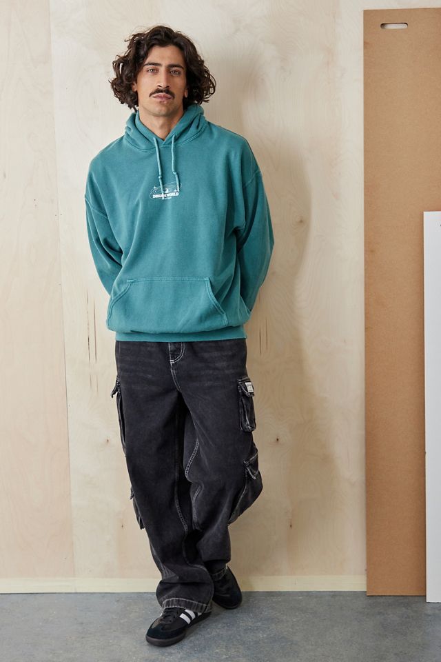 UO Teal Dream World Hoodie #2