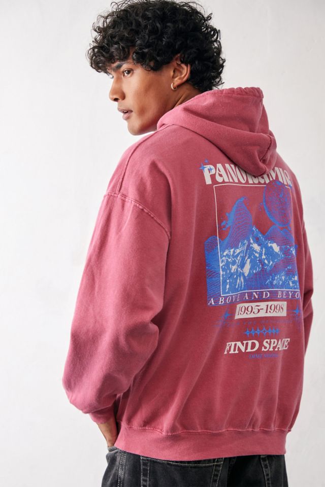 UO Washed Red Panoramic Hoodie