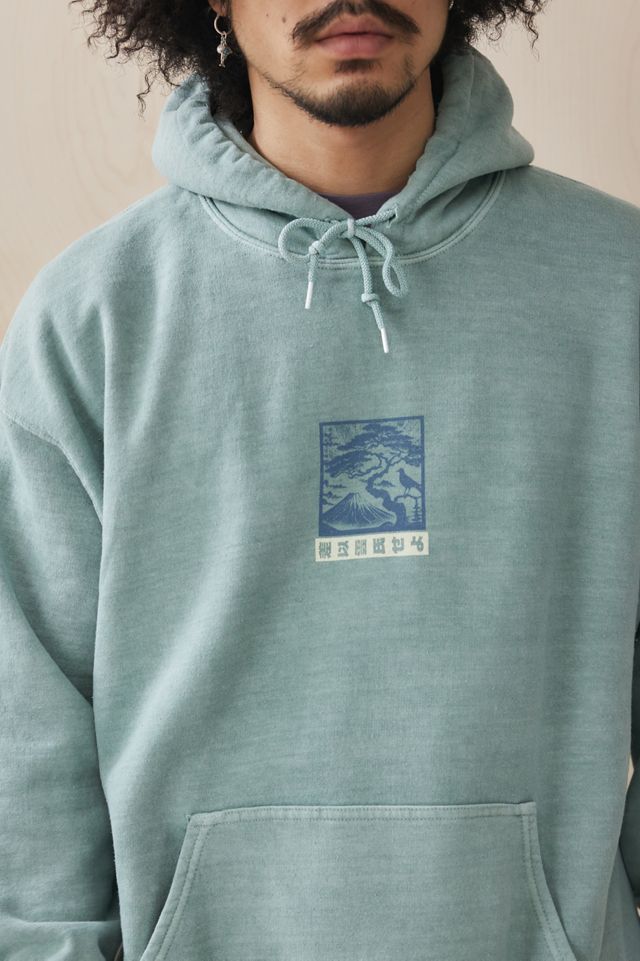 UO Seafoam Japanese Landscape Hoodie #1