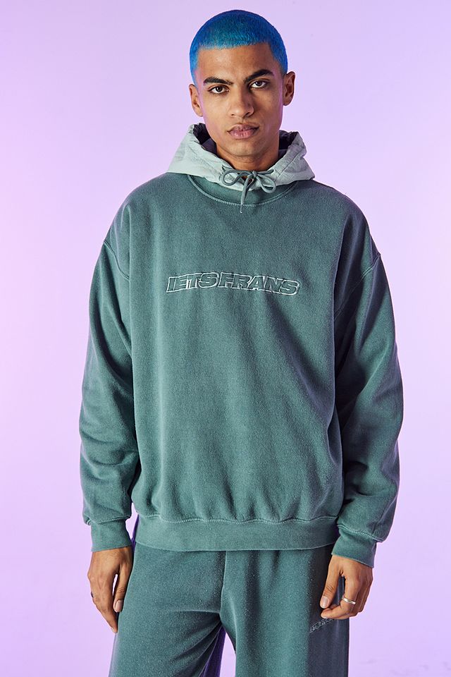 iets frans... Teal Embroidered Sweatshirt | Urban Outfitters UK