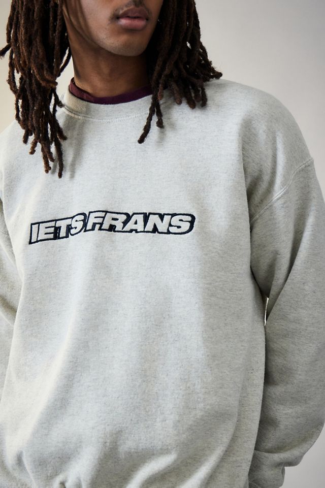 iets frans... - Sweatshirt au gros logo brodé chiné grège #2