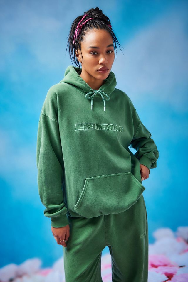 iets frans... Green Big Embroidered Hoodie #4