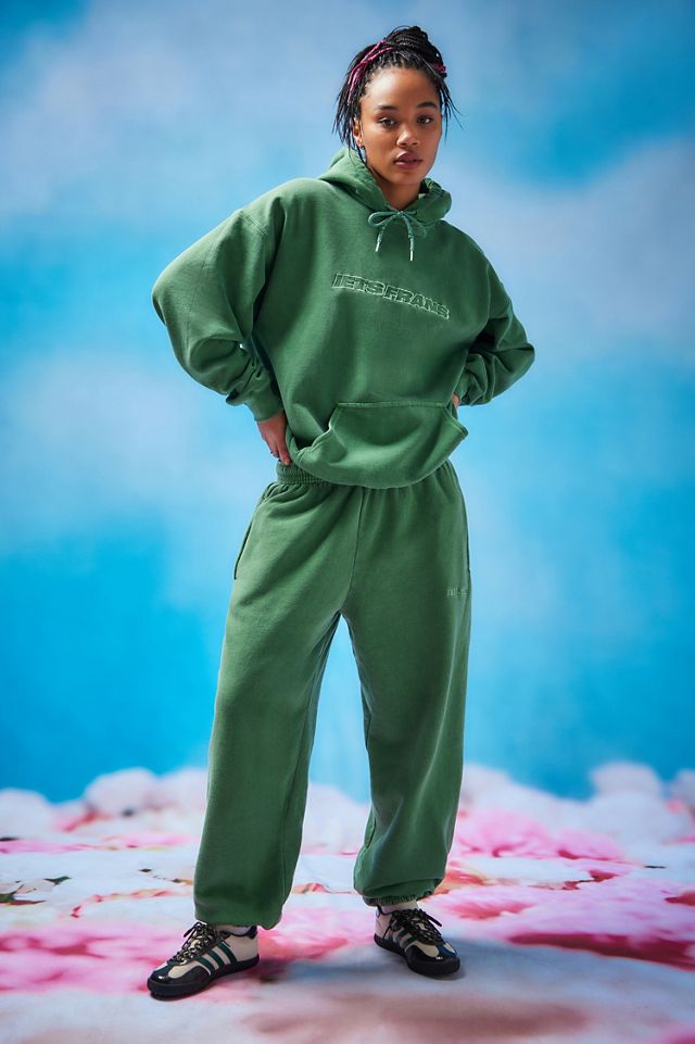 iets frans... Green Big Embroidered Hoodie #5