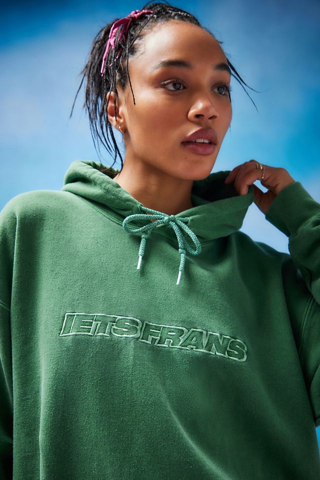 iets frans... Green Big Embroidered Hoodie #6