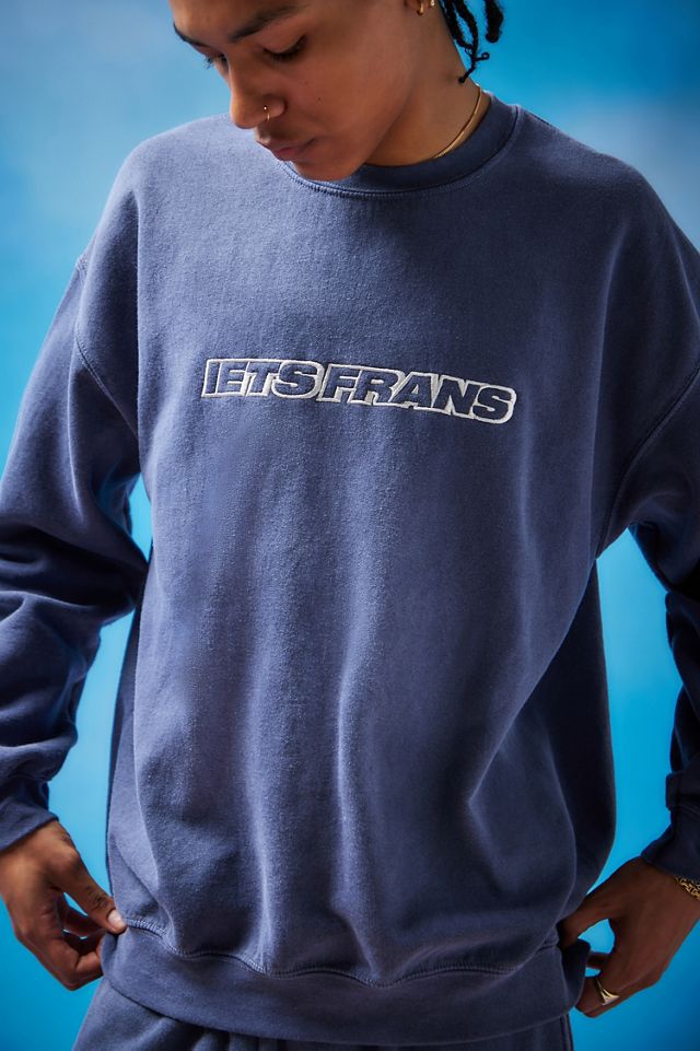 iets frans... Navy Big Embroidered Sweatshirt  #2