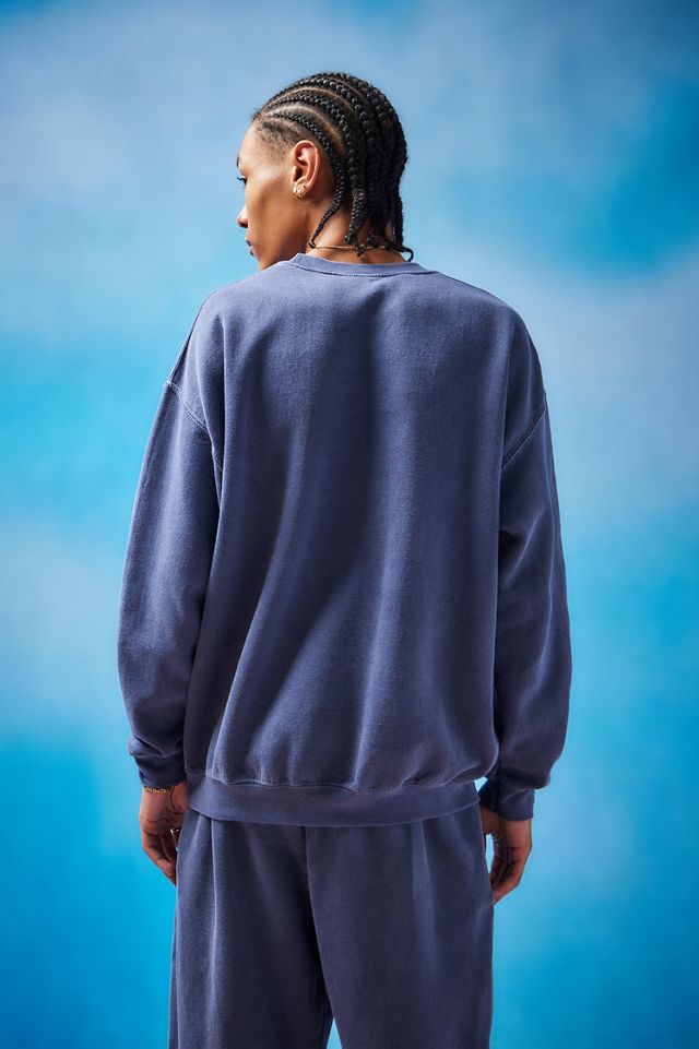 iets frans... Navy Big Embroidered Sweatshirt  #3