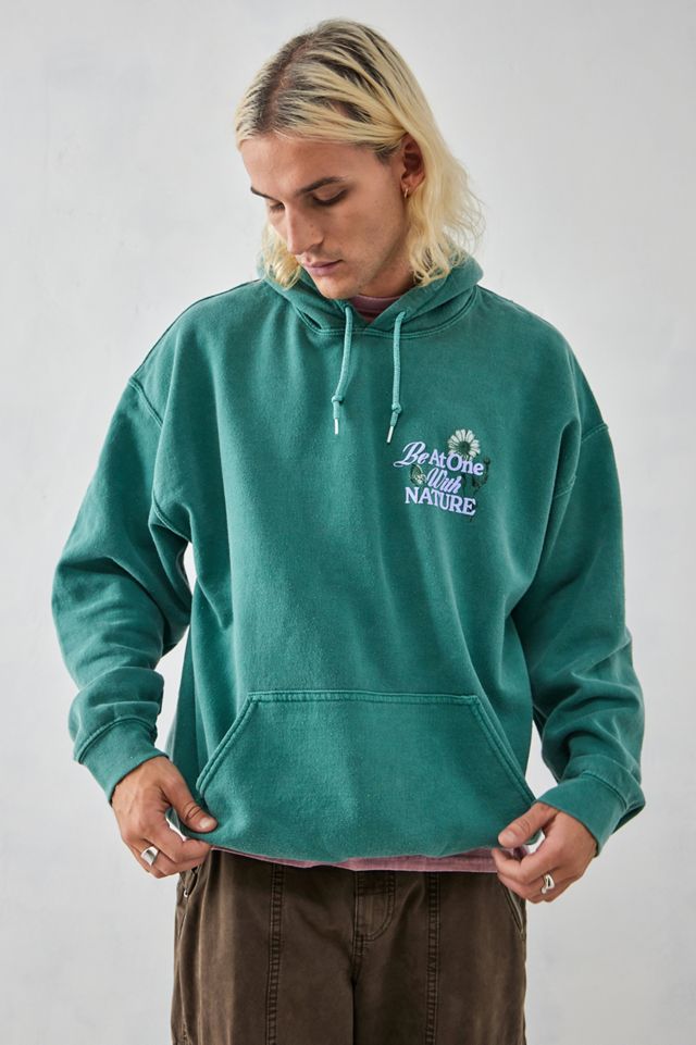 UO Green Be At One With Nature Hoodie  #1