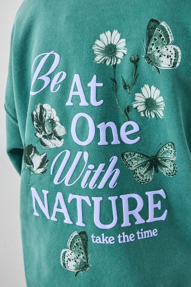 UO Green Be At One With Nature Hoodie  #2