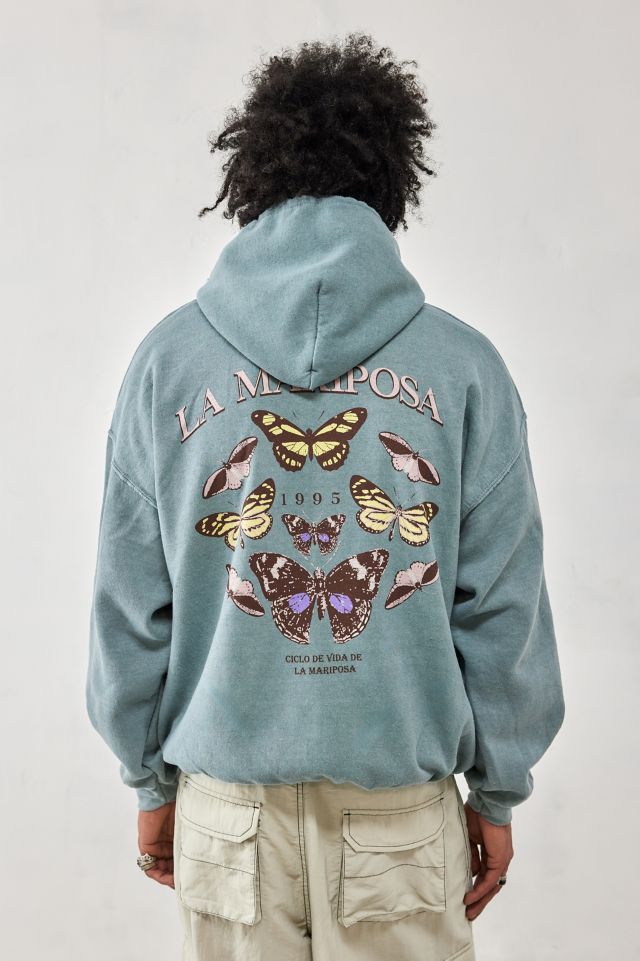 UO Teal La Mariposa Hoodie | Urban Outfitters UK