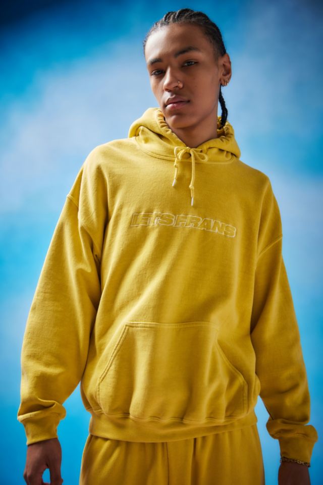 iets frans... Yellow Big Embroidered Hoodie | Urban Outfitters UK