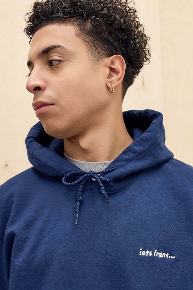 iets frans... Navy Embroidered Hoodie #2