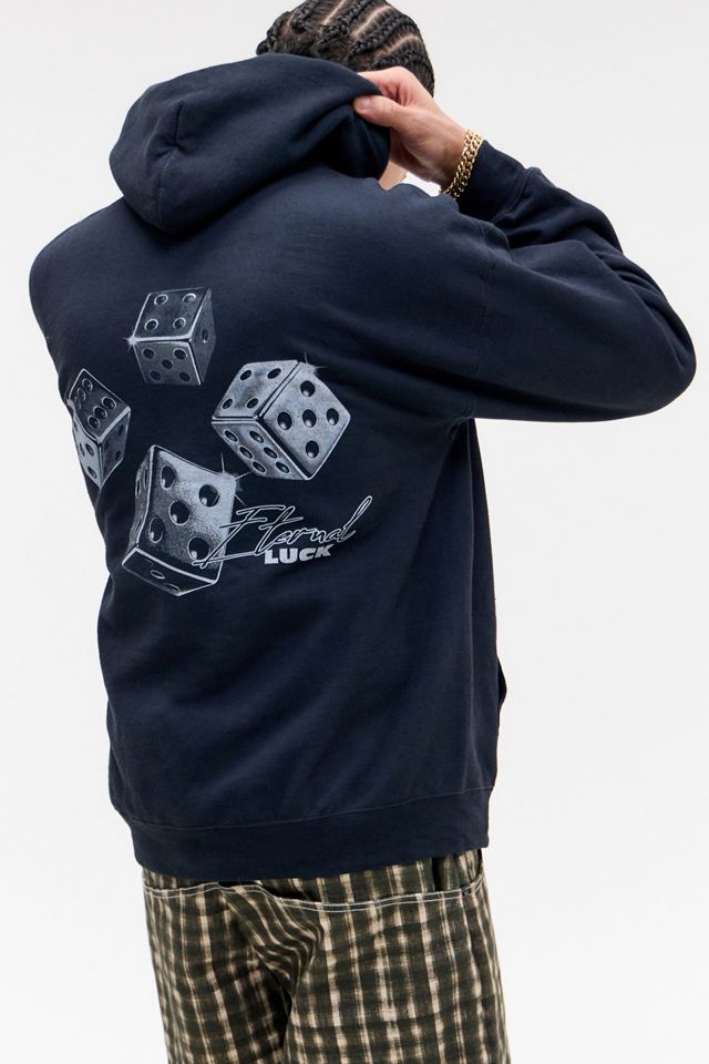 UO Black Chrome Dice Hoodie #4