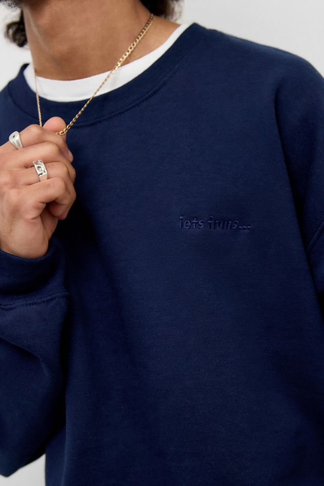 iets frans... Navy Embroidered Sweatshirt  #2