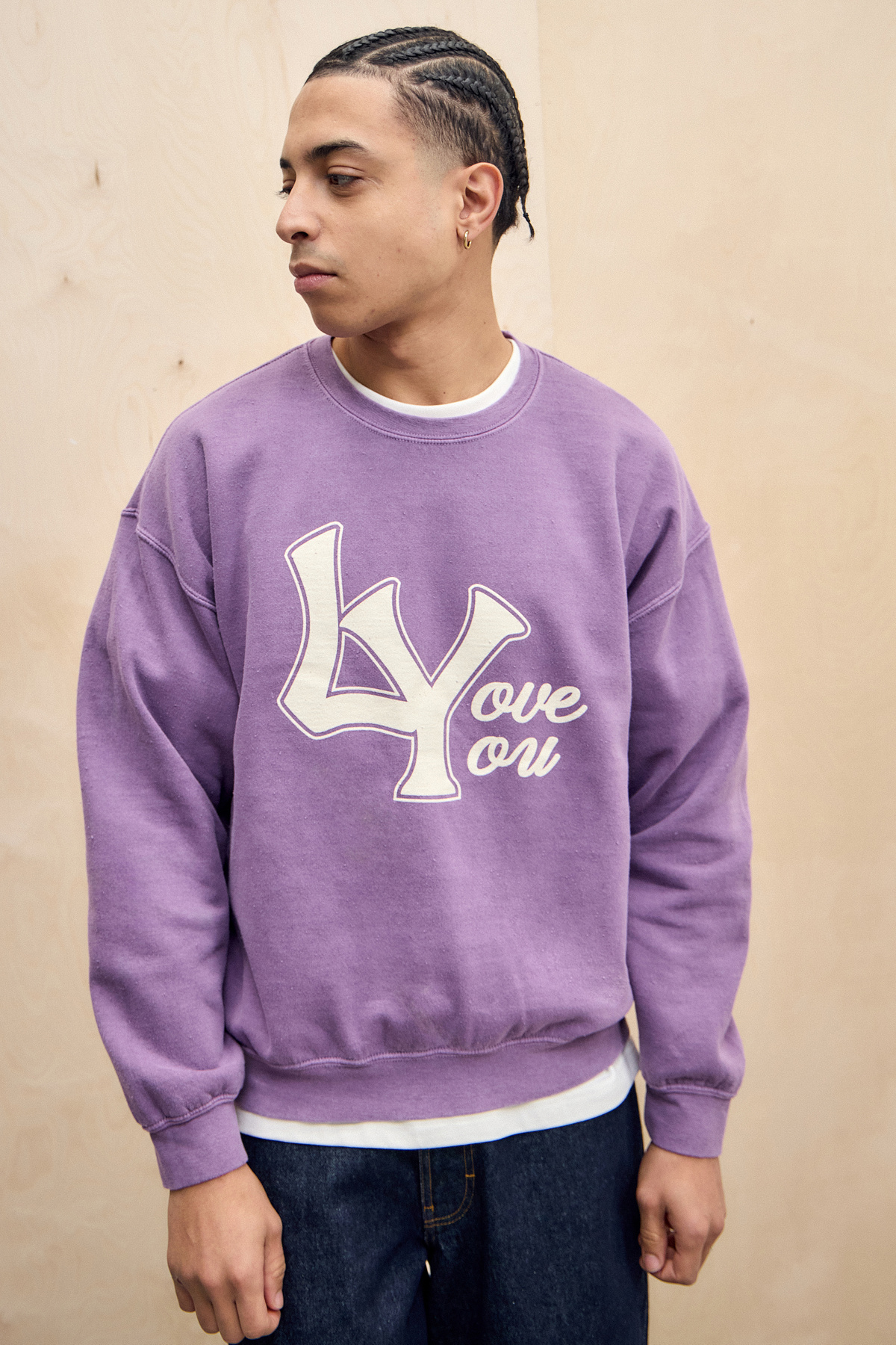 UO Purple Love You Sweatshirt