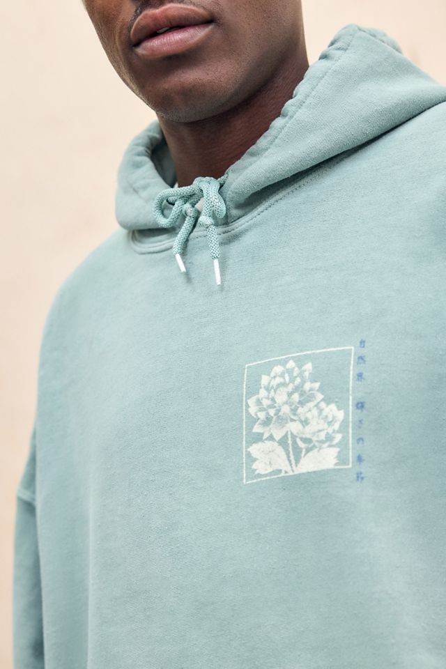 Sudadera con capucha UO Seafoam Japan Flowers #2
