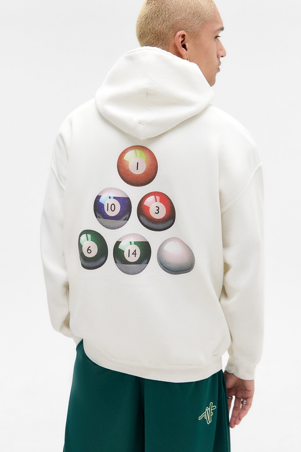UO White Snooker Ball Hoodie