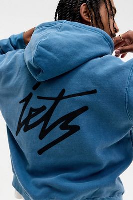 iets frans... Blue Script Zip-Through Hoodie