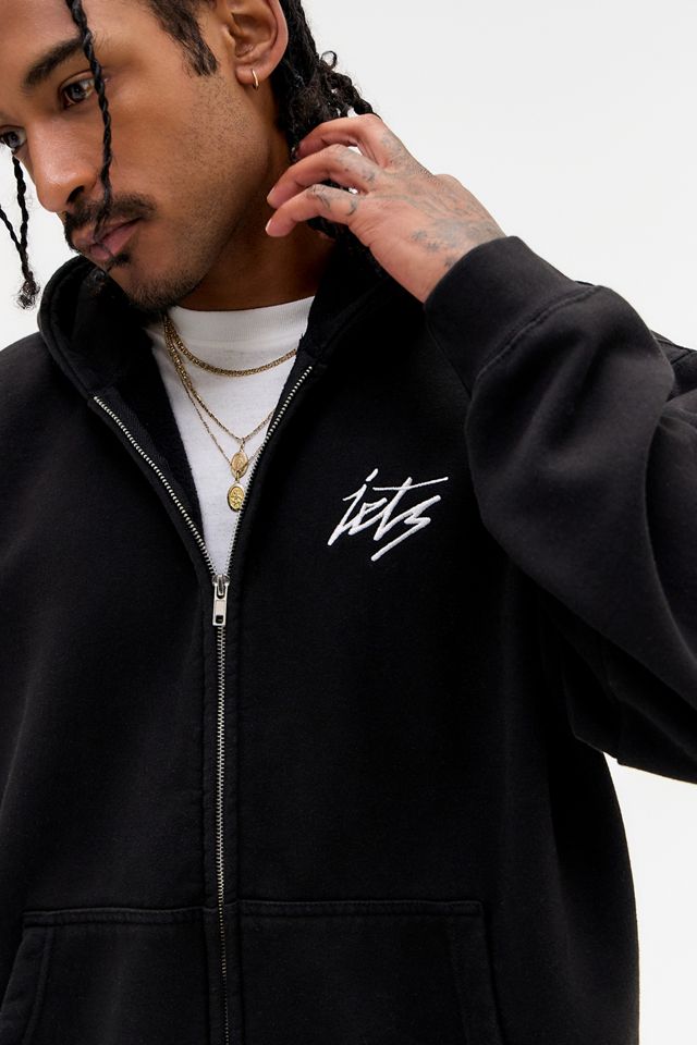 iets frans... Sudadera Negra con Capucha y Cremallera con Bordado #1