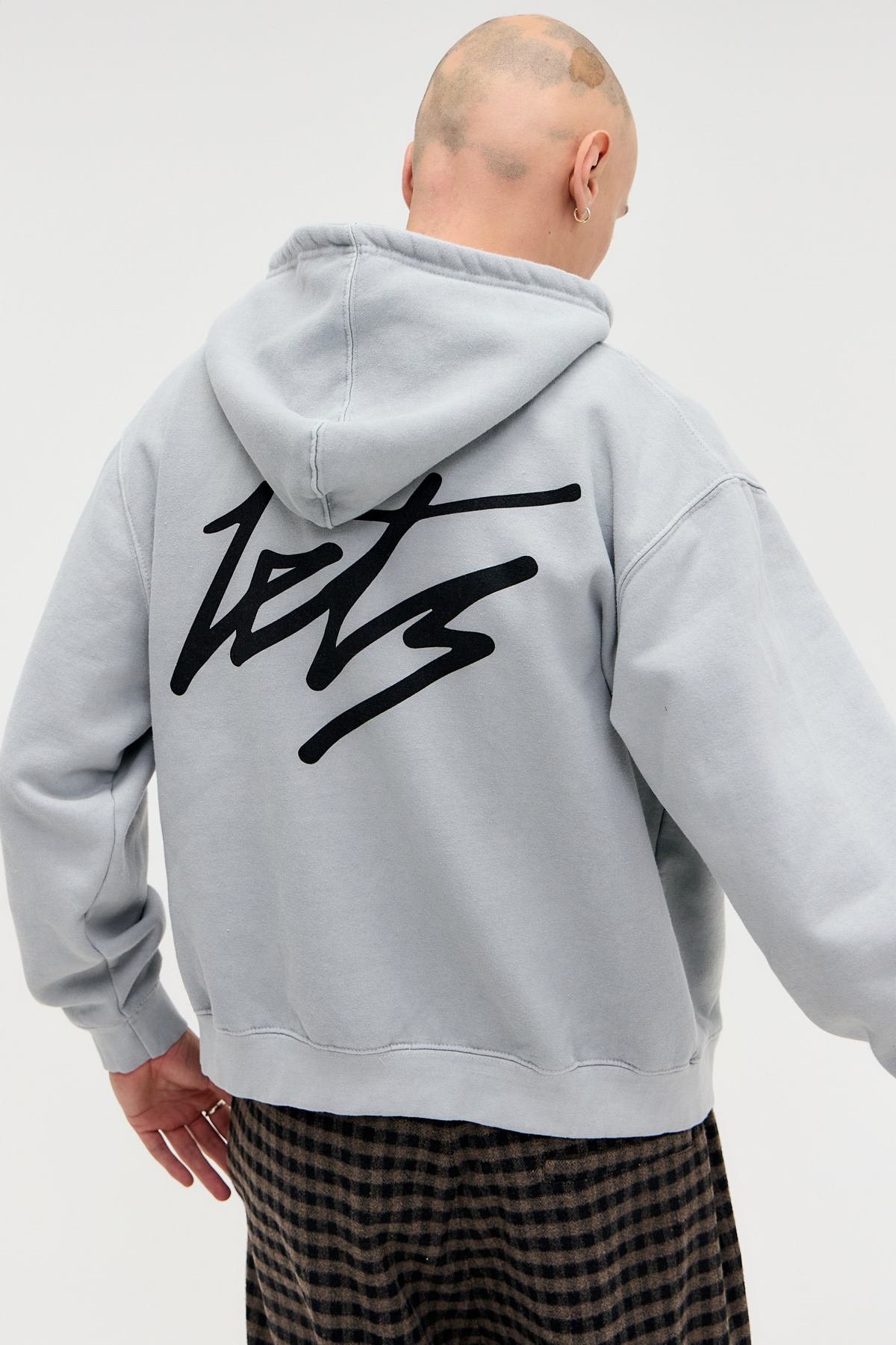 iets frans... Grey Script Zip-Through Hoodie