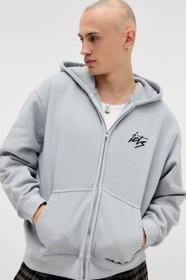 iets frans... Sudadera Gris con Cremallera y Guión #1