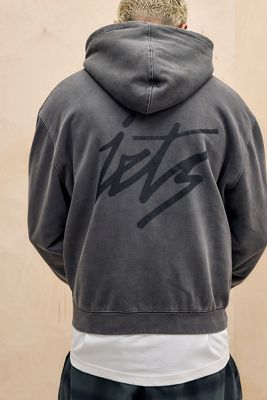 iets frans... Sudadera con Capucha y Cremallera Marrón con Texto