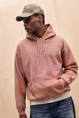 UO Red Fukui Sun-Bleached Hoodie