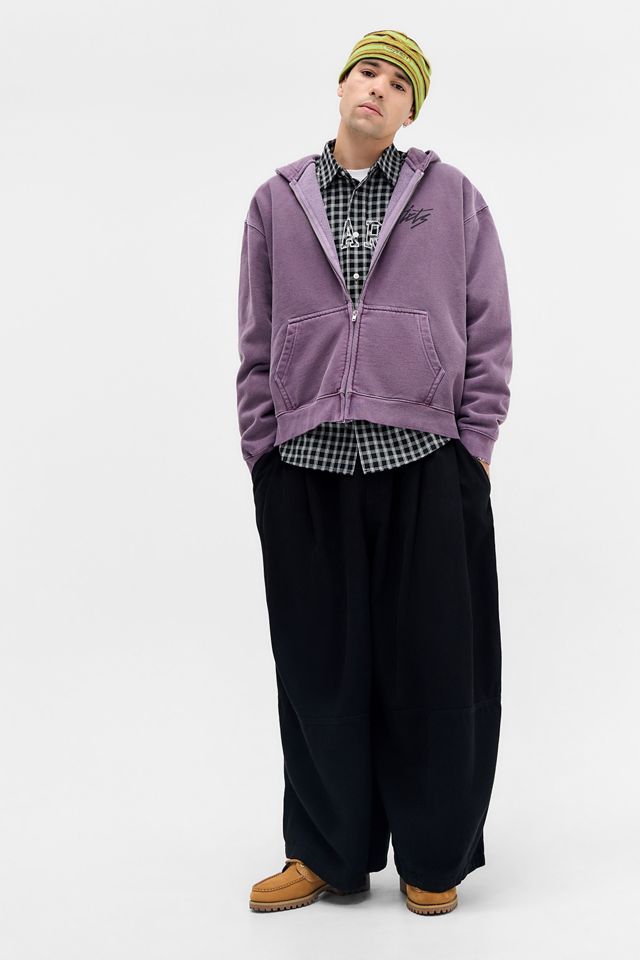iets frans... Lila Script Zip-Through Kapuzenpullover #2