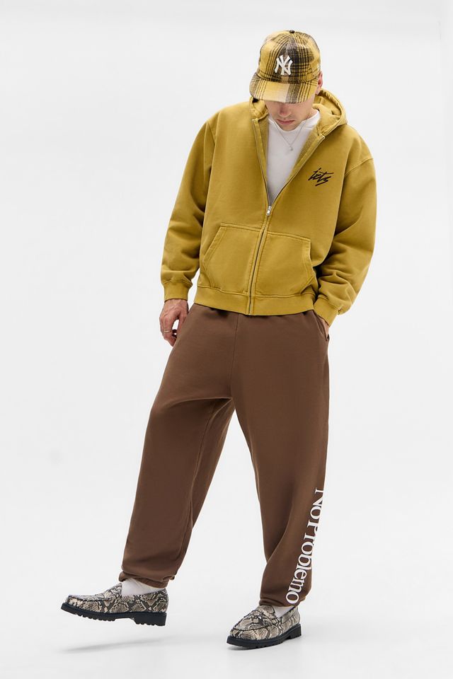 iets frans... Gelber Hoodie mit Zip-Verschluss und Schriftzug #2