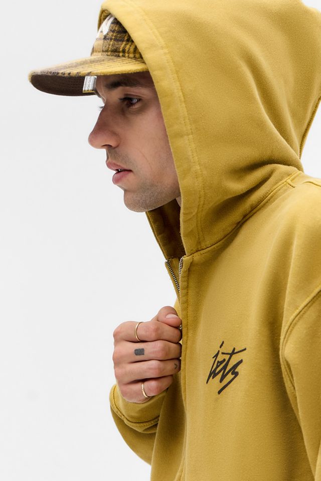 iets frans... Gelber Hoodie mit Zip-Verschluss und Schriftzug #3