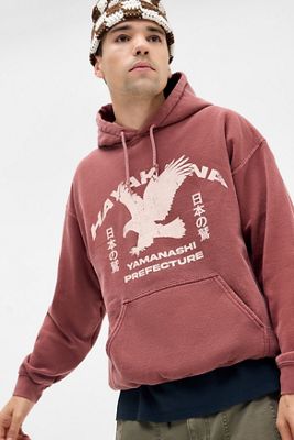 UO Red Asiatic Eagle Hoodie