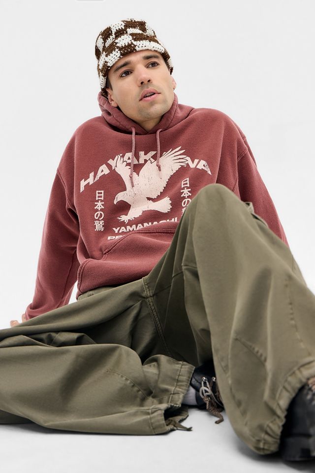 UO Red Asiatic Eagle Hoodie #1