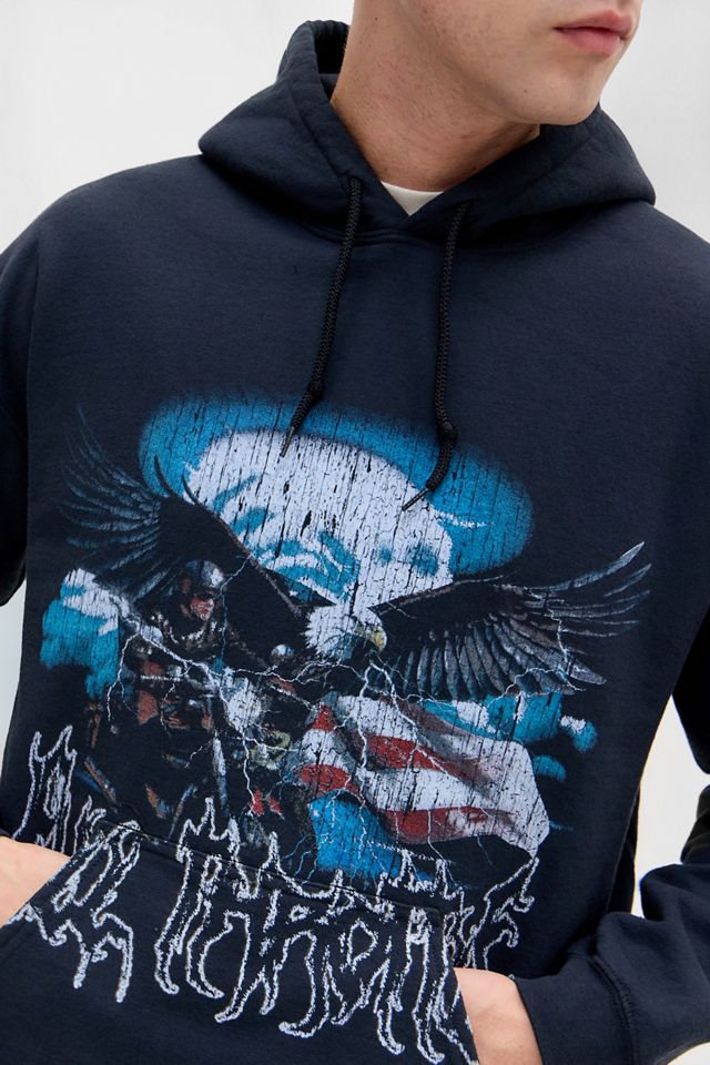 UO Schwarz Sunbleach Adler Kapuzenpullover #1