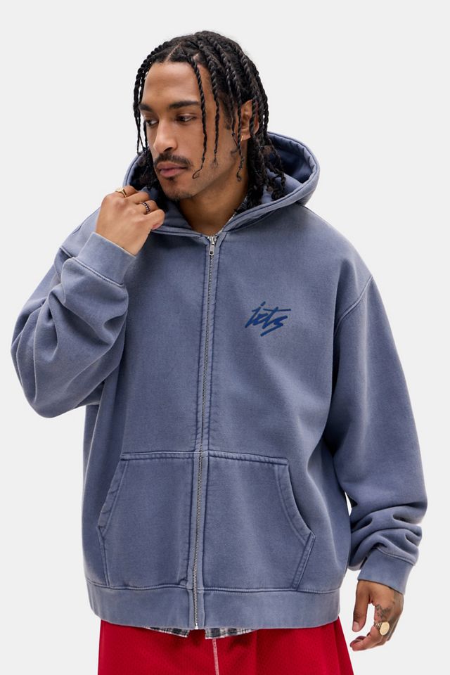 Sweat à capuche zippé iets frans... Blue Script #1