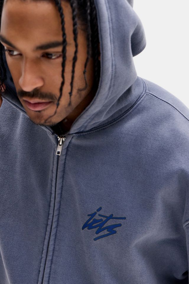 Sweat à capuche zippé iets frans... Blue Script #3