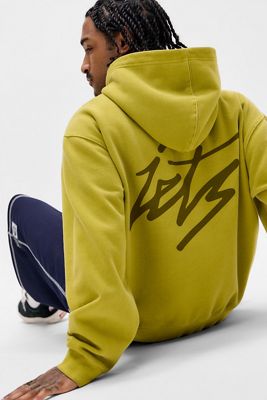 iets frans... Lime Script Zip-Through Hoodie