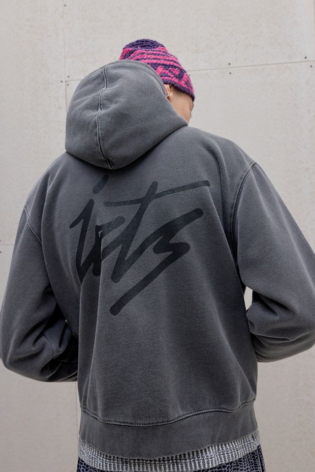 iets frans... Ausgewaschenes Schwarzes Schriftzug Zip-Through Kapuzenpullover #3