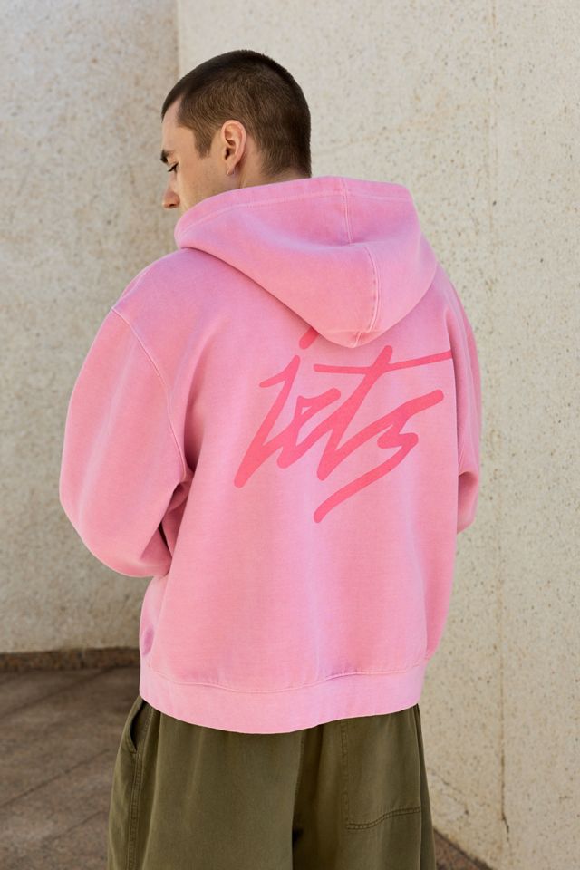 Sweat à capuche zippé iets frans... Rose Script #1