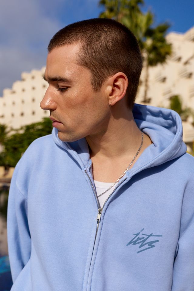 iets frans... Pale Blue Script Zip-Through Hoodie #3