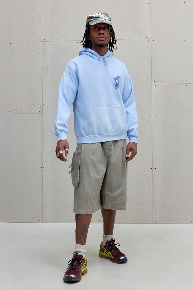 Sweat à capuche UO Trio de carpes koï bleu poudre #3