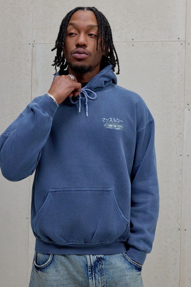 UO Blue Big Block Car Hoodie | Urban Outfitters UK