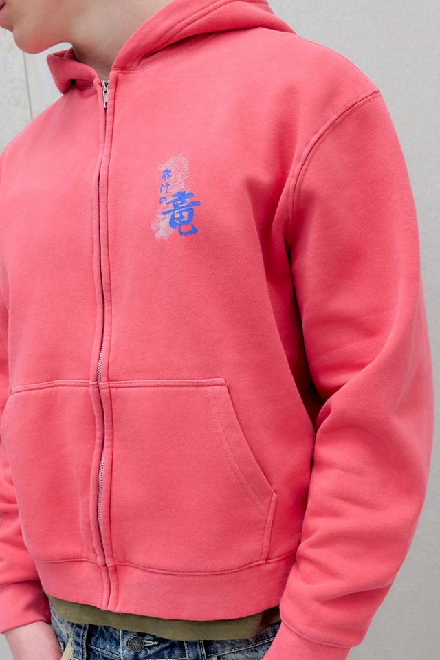 Sweat à capuche zippé Red Dragon Grunge #2