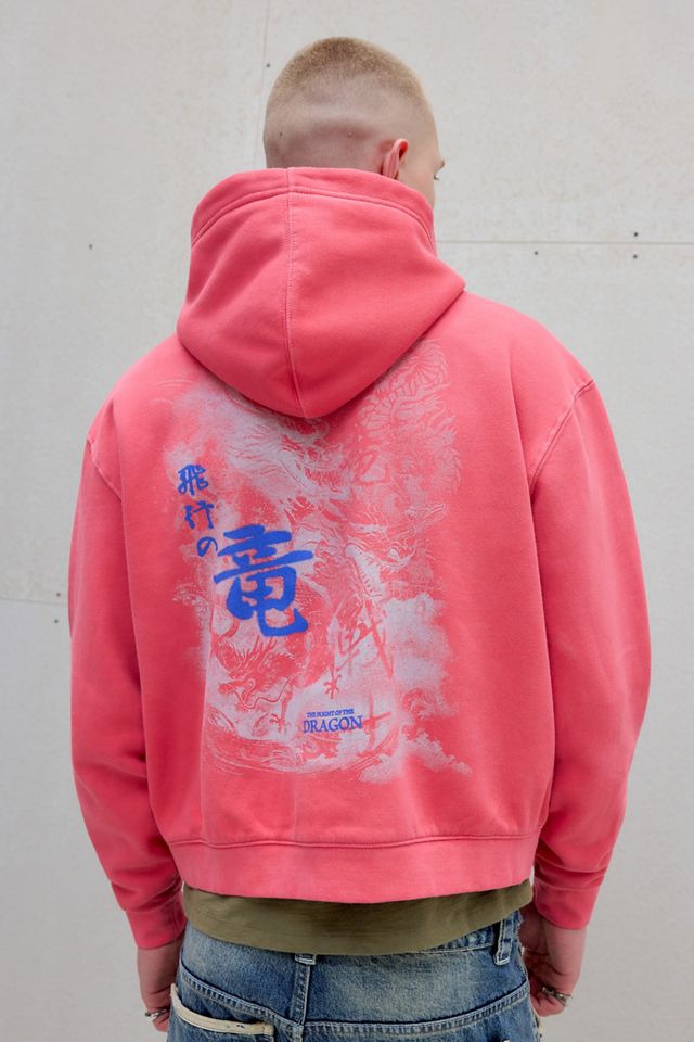 Sweat à capuche zippé Red Dragon Grunge #3