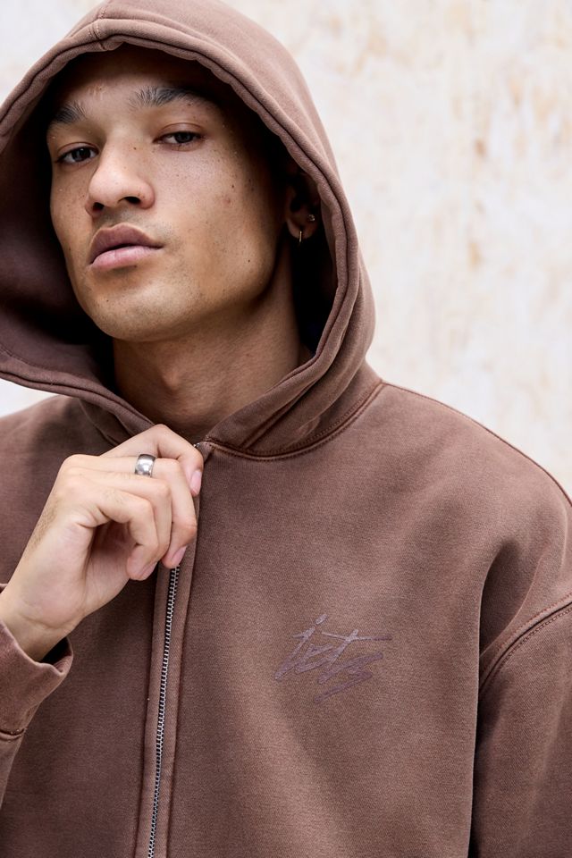 iets frans... Script Zip-Through Hoodie #3