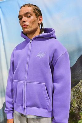 Umbro UO Exclusive Navy Zip-Through Hoodie | Urban Outfitters UK