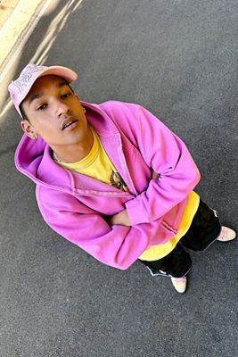 iets frans... Script Zip-Through Hoodie