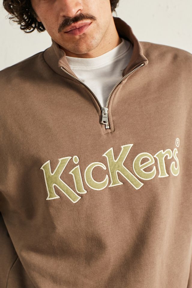 Kickers UO Excluisve Cappuccino Quarter-Zip Sweater | Urban Outfitters UK
