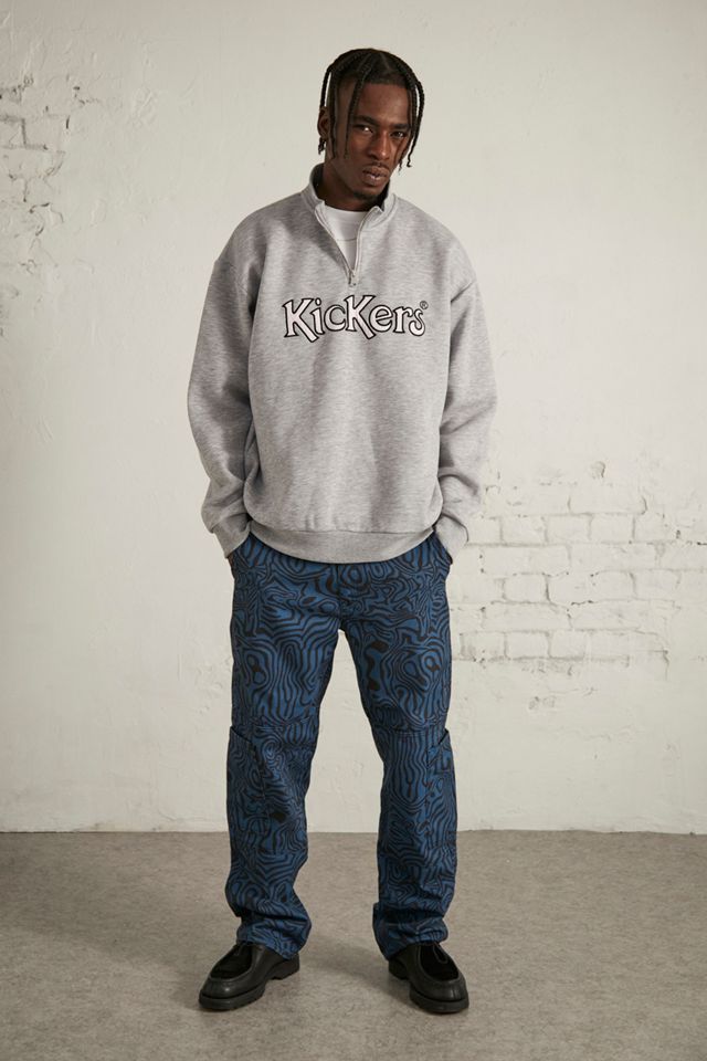 Kickers UO Exclusive Grey Quarter-Zip Sweatshirt | Urban Outfitters UK