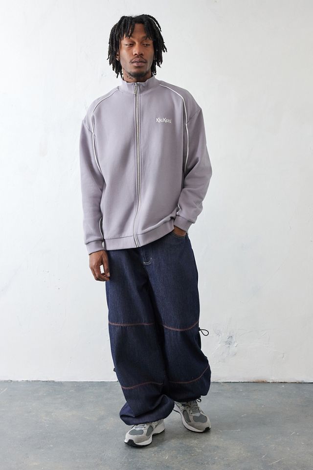 Kickers UO Exclusive Grey Zip-Through Track Top | Urban Outfitters UK