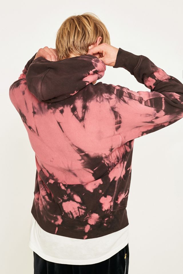 Champion X UO Pink Tie-Dye Hoodie Urban Outfitters UK
