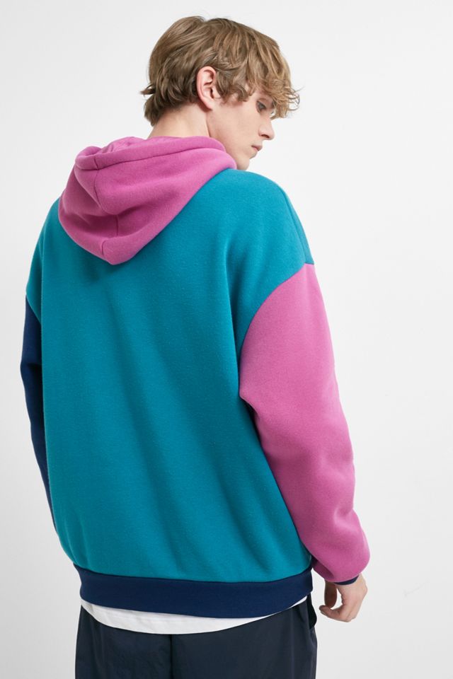 iets frans… Blue and Magenta Colourblock Hoodie #3